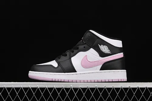 All categories Air Jordan Jordan series basketball shoes Air Jordan 1 Mid Air Jordan 1 Mid GS AJ1 Joe 1 China Pink White Panda 555112-103